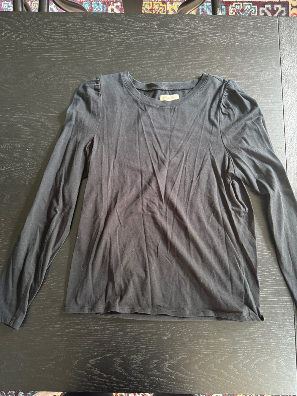 Madewell black Crewneck Long Sleeve Top
